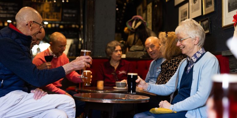 Drinkers in bar